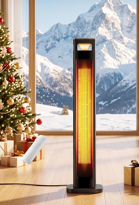 Mountman 37" Space Heaters for Indoor Use, 1500W Room Heater for Large Room with Thermostat, 4 Modes,120° Oscillation