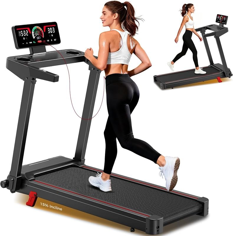 Upgrade Walking Pad with 15% Incline & Handle Bar,Treadmills for Home — heavy duty treadmill for heavy duty treadmill