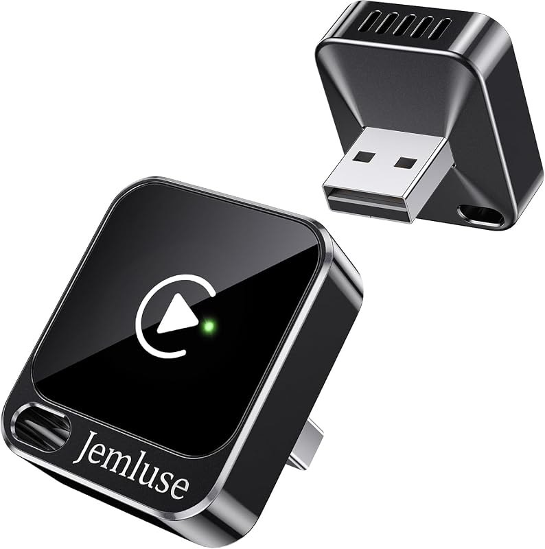 Jemluse Wireless CarPlay Adapter for Apple - Mini Size, Fast Stable Connection Convert Wired to Wireless Car Play