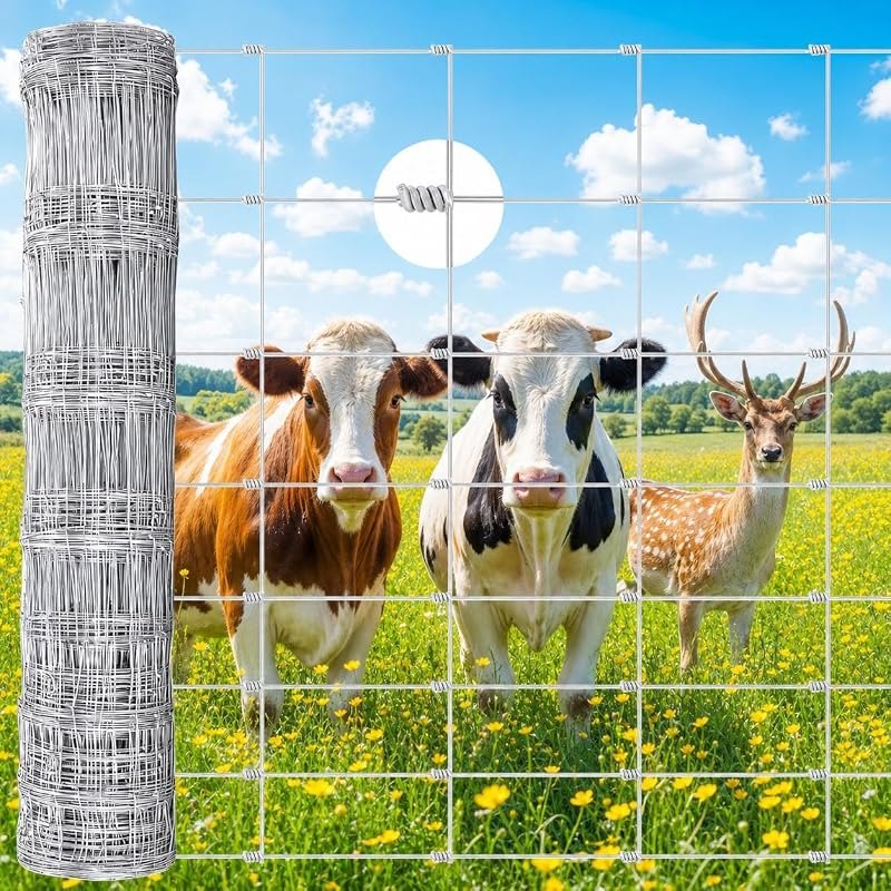 Garvee Cattle Panel Farm Fence 6FT x 295FT, 13Gauge Heavy Galvanized — best farm fence insulator for farm fence