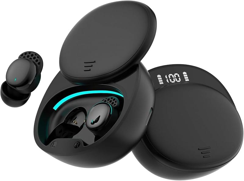 Sleep Earbuds for Side Sleepers, Wireless Noise Cancelling Sleep Headphones with Sleep Mode, LED Power Display