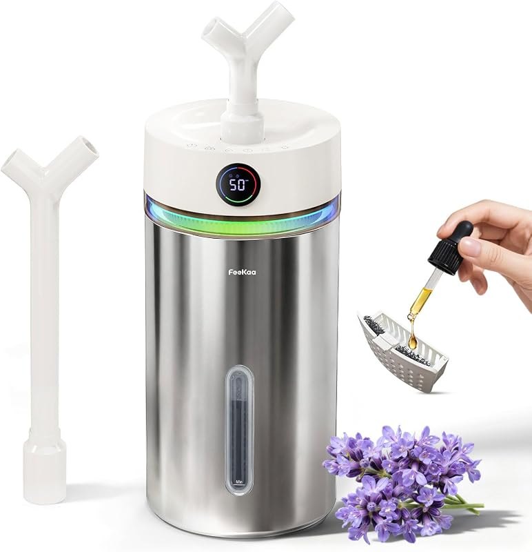 Feekaa 6L Stainless Steel Humidifier, Cool Mist Humidifiers for Bedroom — warm mist humidifier for warm mist humidifier