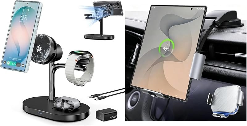 Magnetic Wireless Charging Station for Samsung Fold 8 Ultra and Wireless Car Charger Mount — Z Fold 8 Ultra cooling