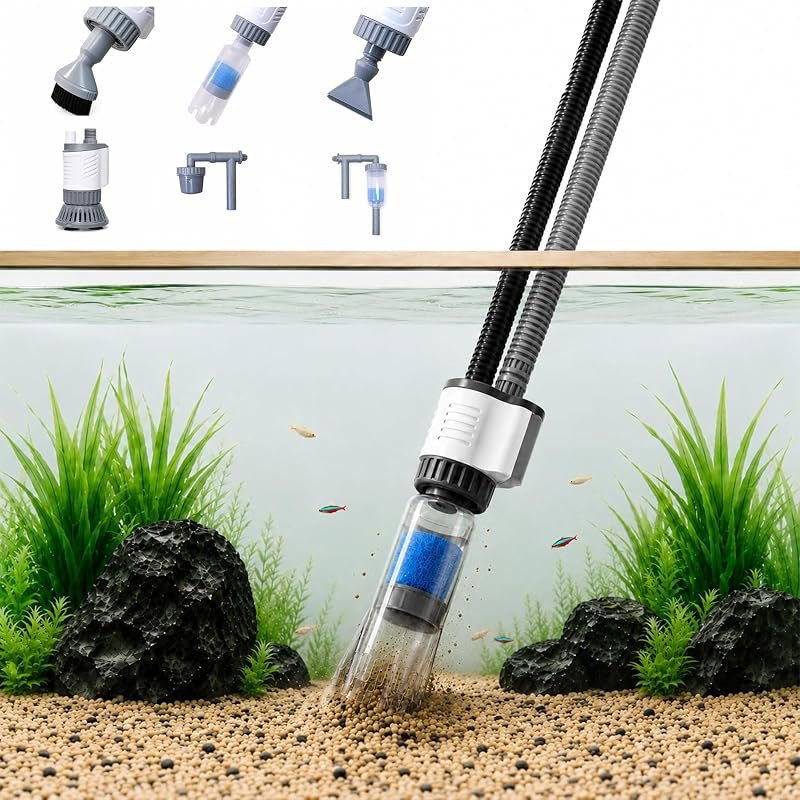 Vehipa 30W Electric Aquarium Gravel Cleaner, Fish Tank Vacuum — aquarium gravel vacuum for aquarium gravel vacuum