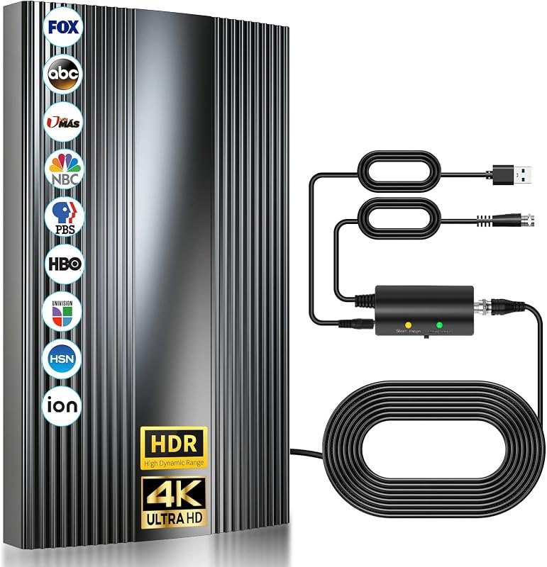 Digital TV Antenna for Smart HDTV, 6000+ Miles Long Range Outdoor/Indoor — cable tv antenna for cable antenna