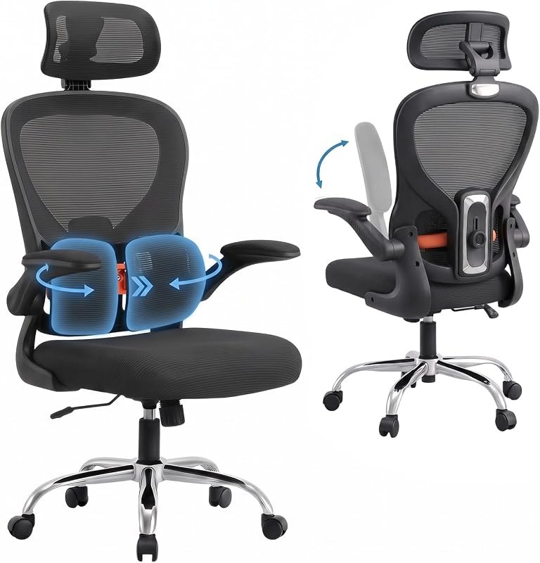 Ergonomic Office Chair, Home Office Desk Chairs with Lumbar Support — heavy duty office chair for heavy duty office