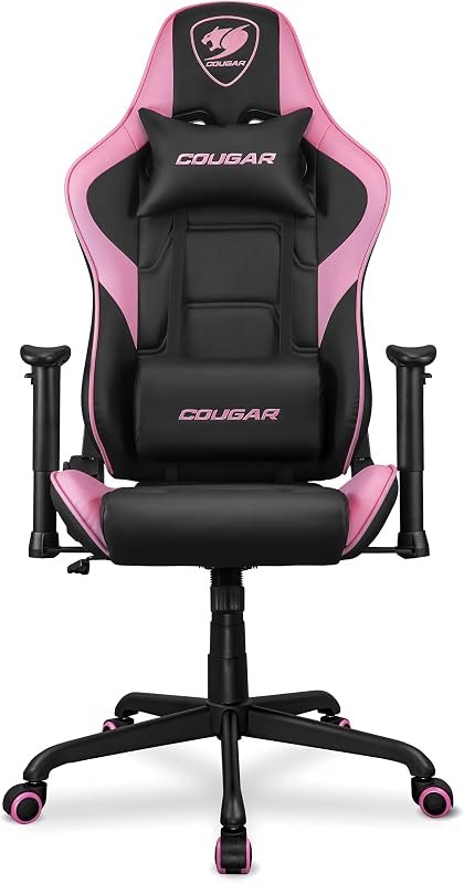 Cougar Armor Elite Eva Ergonomic and Comfortable Gaming Chair with Head and Lumbar Support, Steel Frame and Base