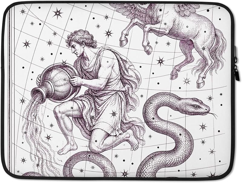 Antique Star Chart Pegasus Constellation Astronomy Graphic Laptop Sleeve — Portable Star Chart for portable star chart
