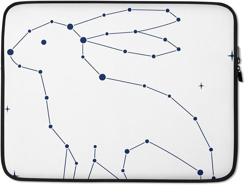 Hare Constellation Star Chart Astronomy Graphic Laptop Sleeve — Portable Star Chart for portable star chart